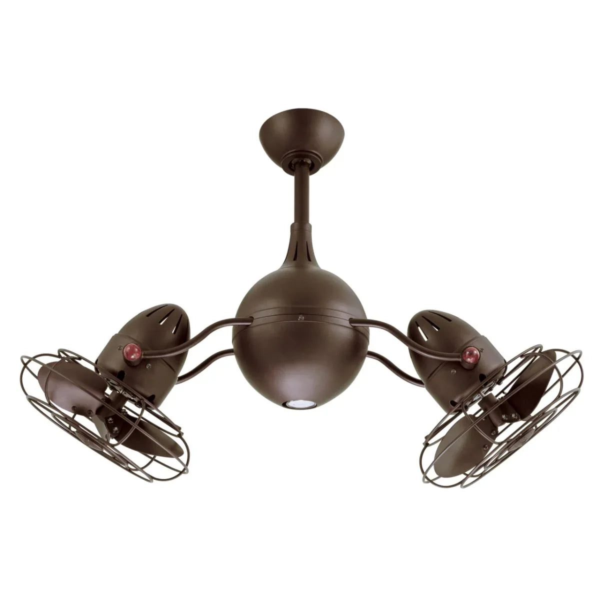 Acqua 37" Rotational Dual Ceiling Fan with Light, Textured Bronze - Bees Lighting
