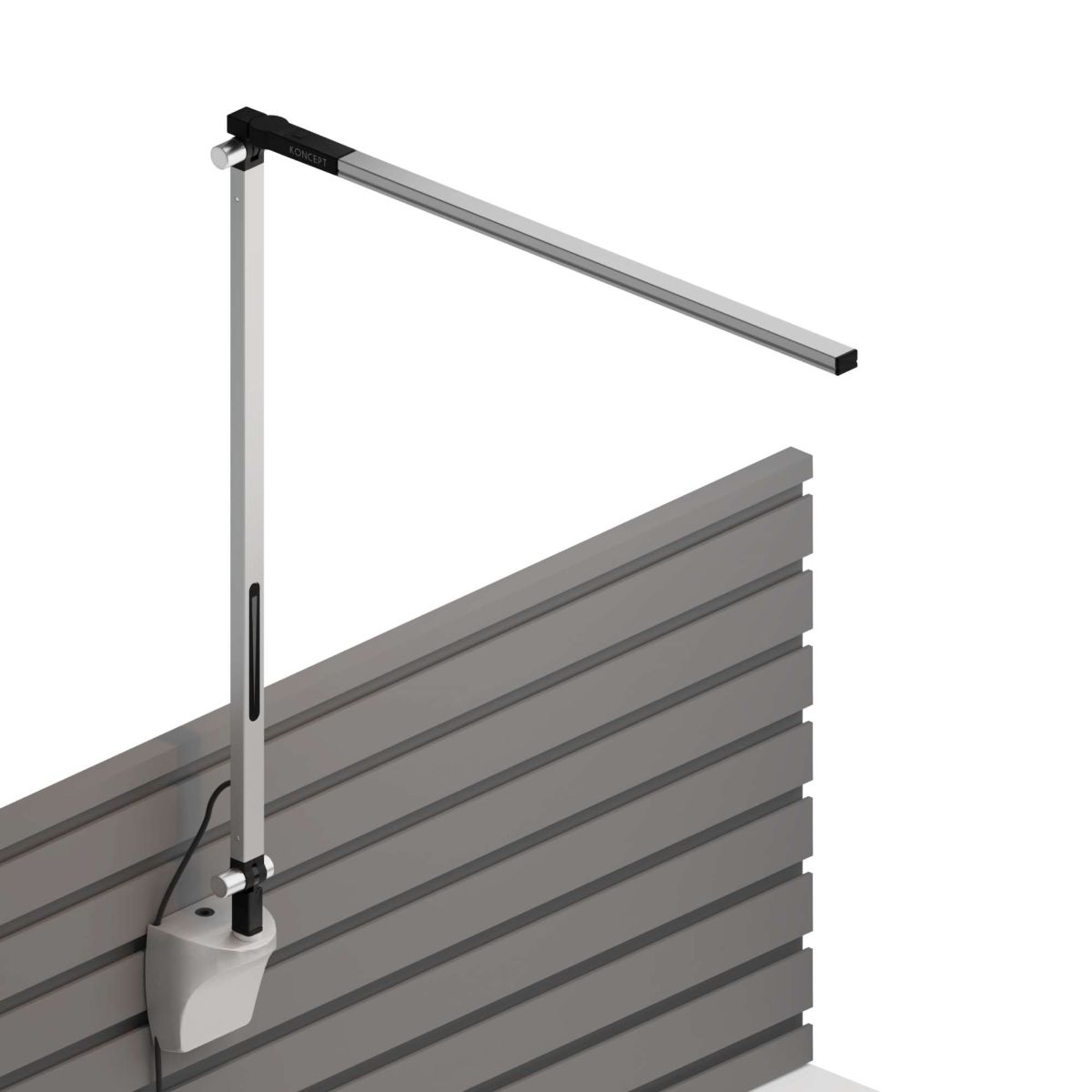 Z-Bar Solo Mini Contemporary Slatwall Mount LED Swing Arm Wall Lamp Cool White Light