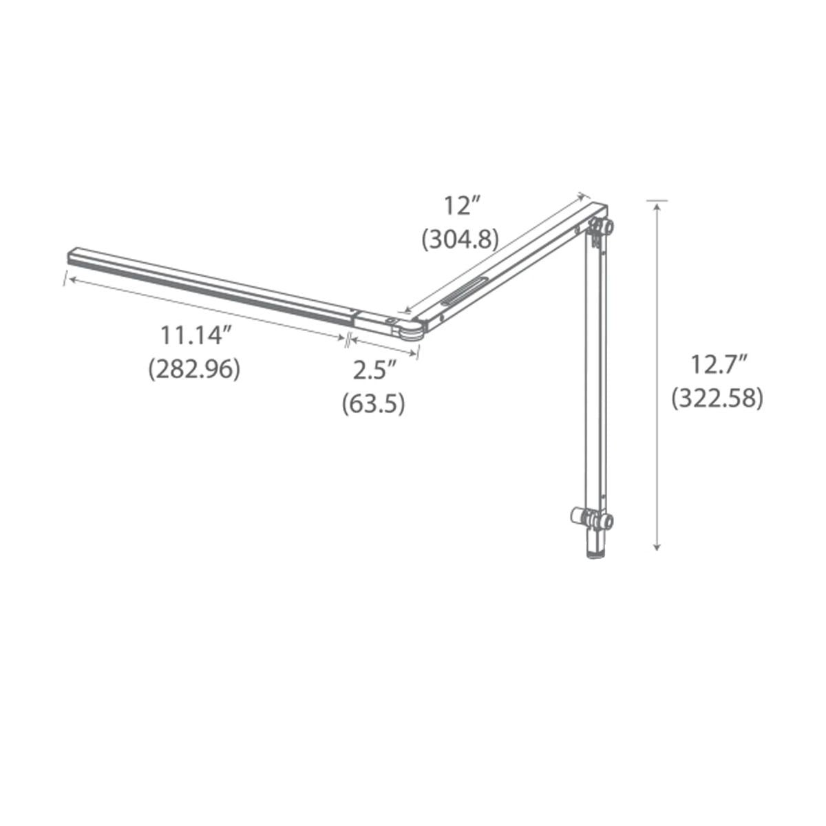 Z-Bar Mini Contemporary Slatwall mount LED Swing Arm Wall Lamp Warm White Light
