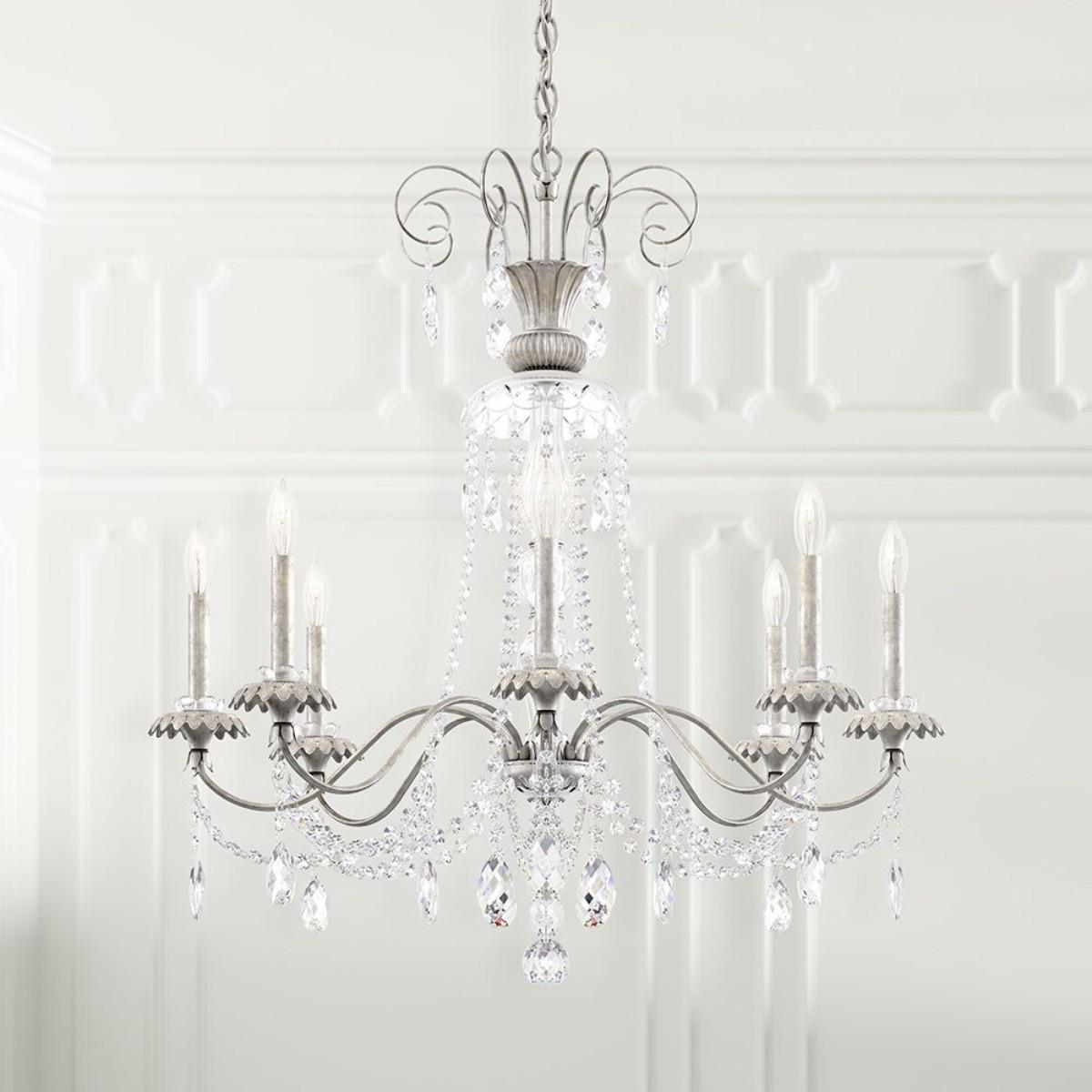 Helenia 8 Light Chandelier with Clear Heritage Crystals - Bees Lighting