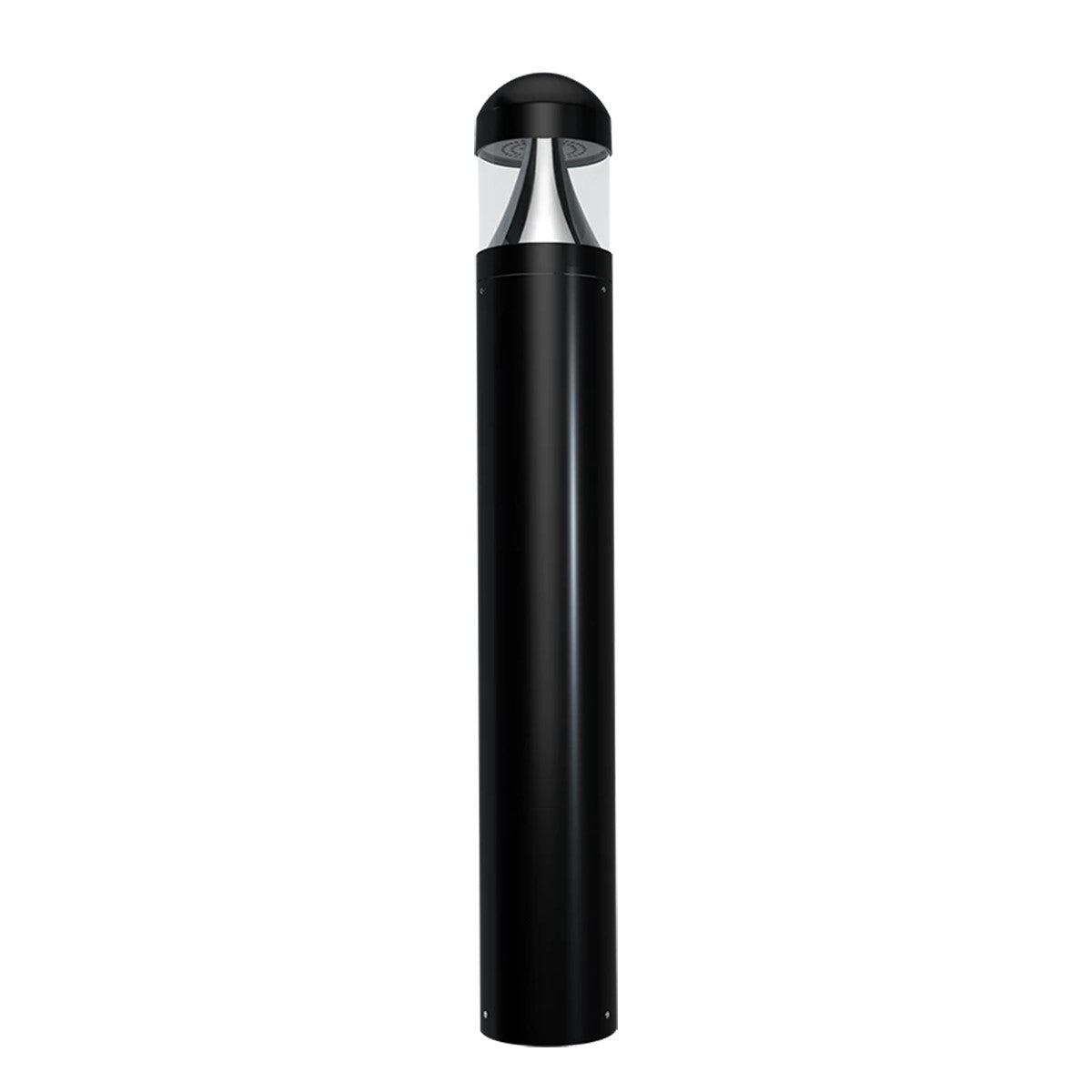 42" Round LED Bollard Light, 24W, Dome Top, 30K/40K/50K, Black, 120-277V - Bees Lighting