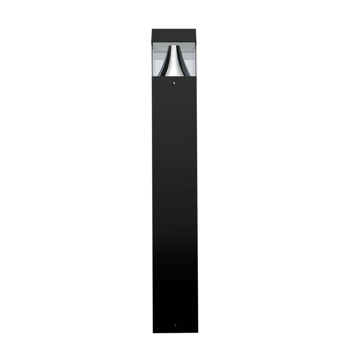 42" Square LED Bollard Light, 24W, Flat Top, 30K/40K/50K, Black, 120-277V - Bees Lighting