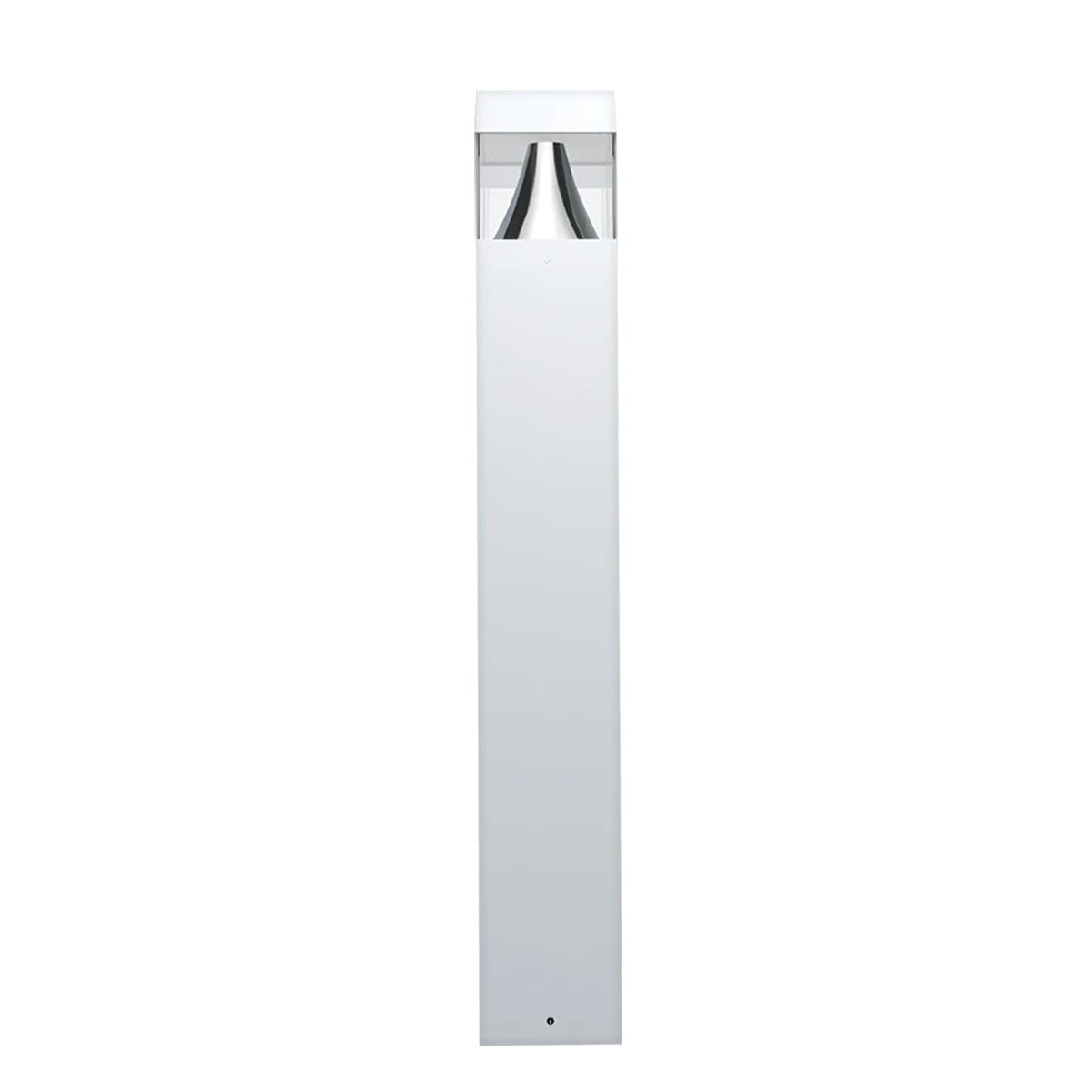 42" Square LED Bollard Light, 24W, Flat Top, 30K/40K/50K, White, 120-277V - Bees Lighting