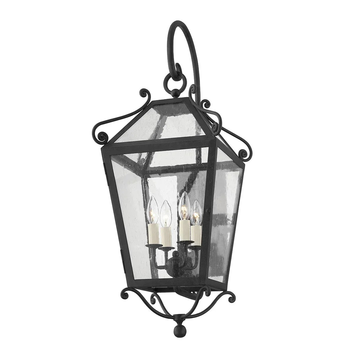 Santa Barbara County Outdoor Wall Lantern French Iron Finish - Bees Lighting