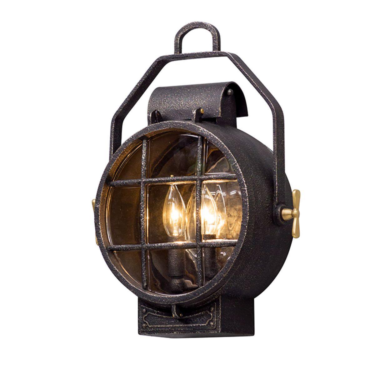 POINT LOOKOUT 16 in. 2 Lights Outdoor Wall Sconce Silver Finish