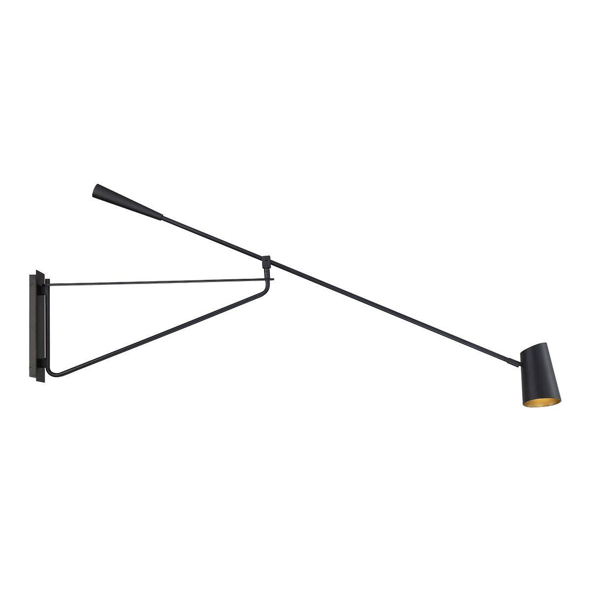 Stylus 59 in. LED Swing Arm Wall Sconce Black & Gold finish - Bees Lighting