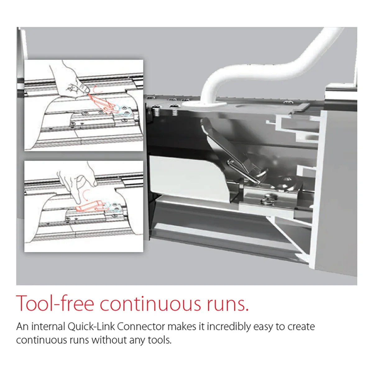 LED Strip Light Fixture, 20W, 2660 Lumens, 30K/35K/40K, 120-277V, Black, Flat Lens - Bees Lighting