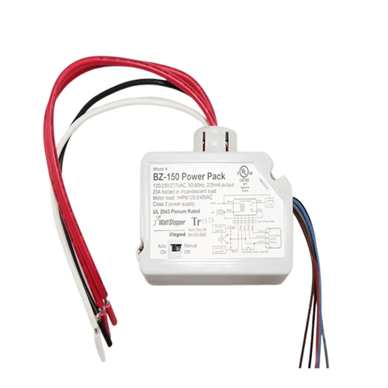 Wattstopper Universal Voltage Power Pack, 225mA, Auto or Manual On/Off - Bees Lighting