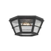 LAKE COUNTY 14 in. 2 lights Outdoor Flush Mount iron finish - Bees Lighting