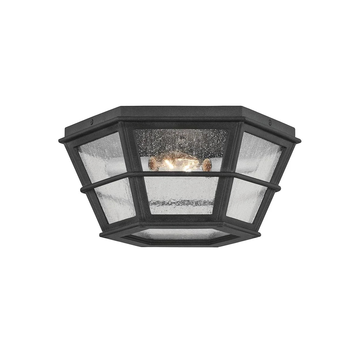 LAKE COUNTY 14 in. 2 lights Outdoor Flush Mount iron finish - Bees Lighting