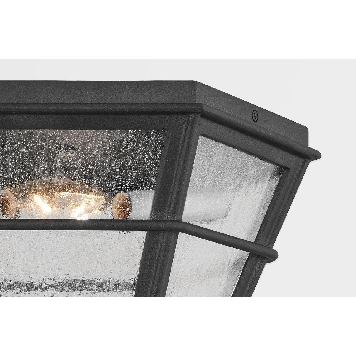 LAKE COUNTY 14 in. 2 lights Outdoor Flush Mount iron finish - Bees Lighting
