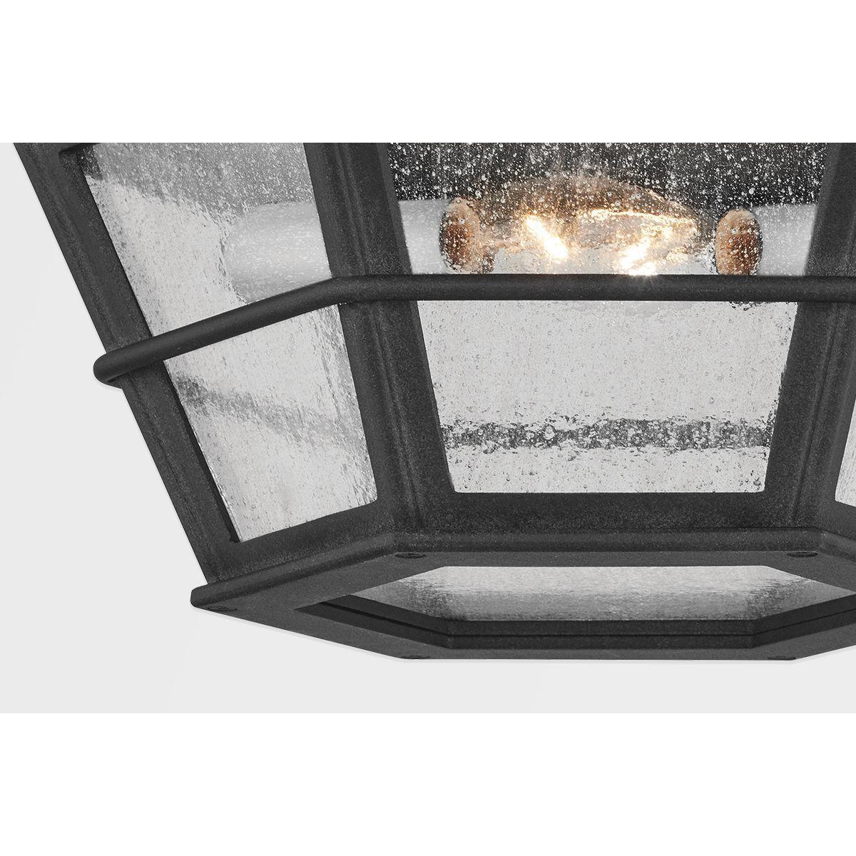 LAKE COUNTY 14 in. 2 lights Outdoor Flush Mount iron finish - Bees Lighting