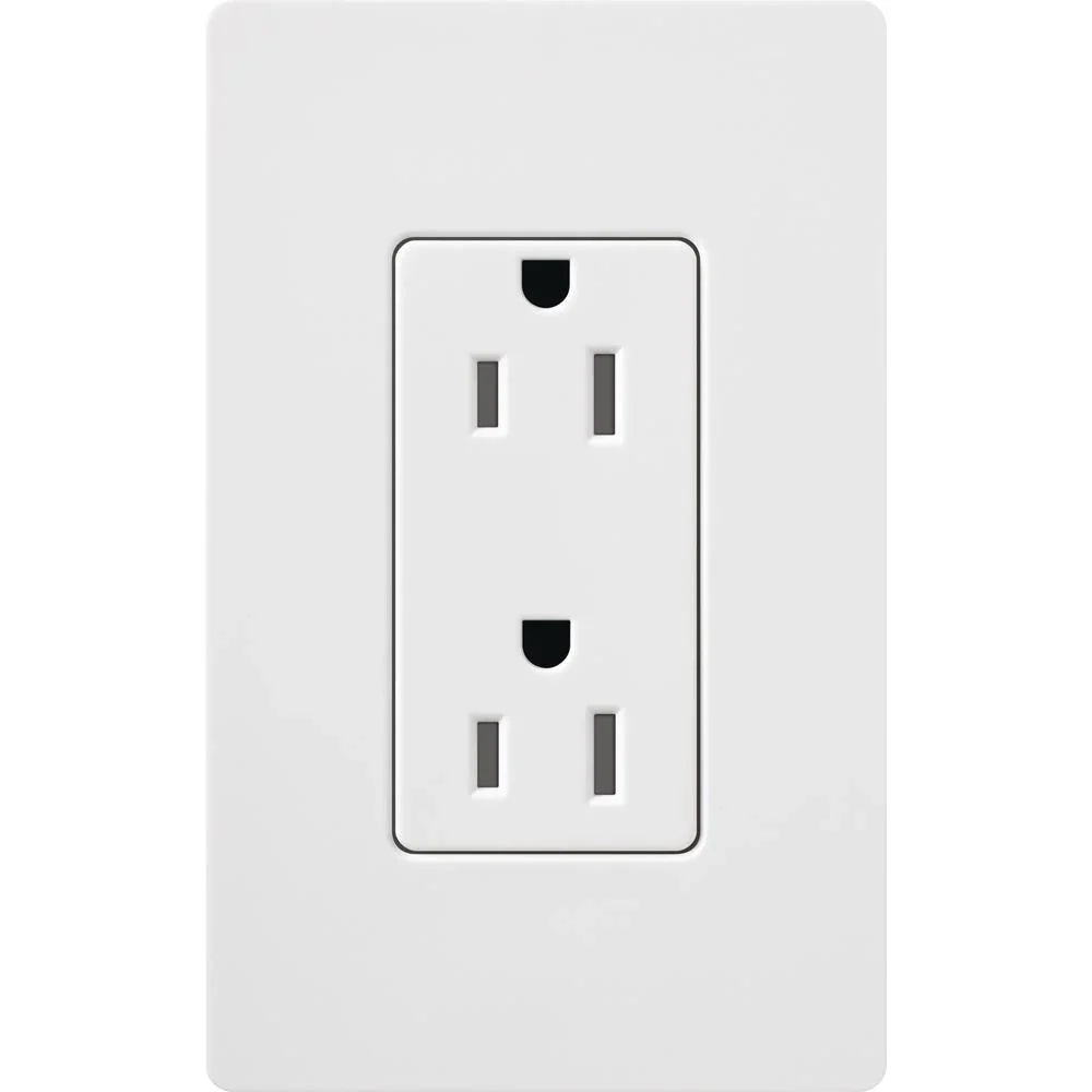 Claro 15 Amp Duplex Outlet, White - Bees Lighting