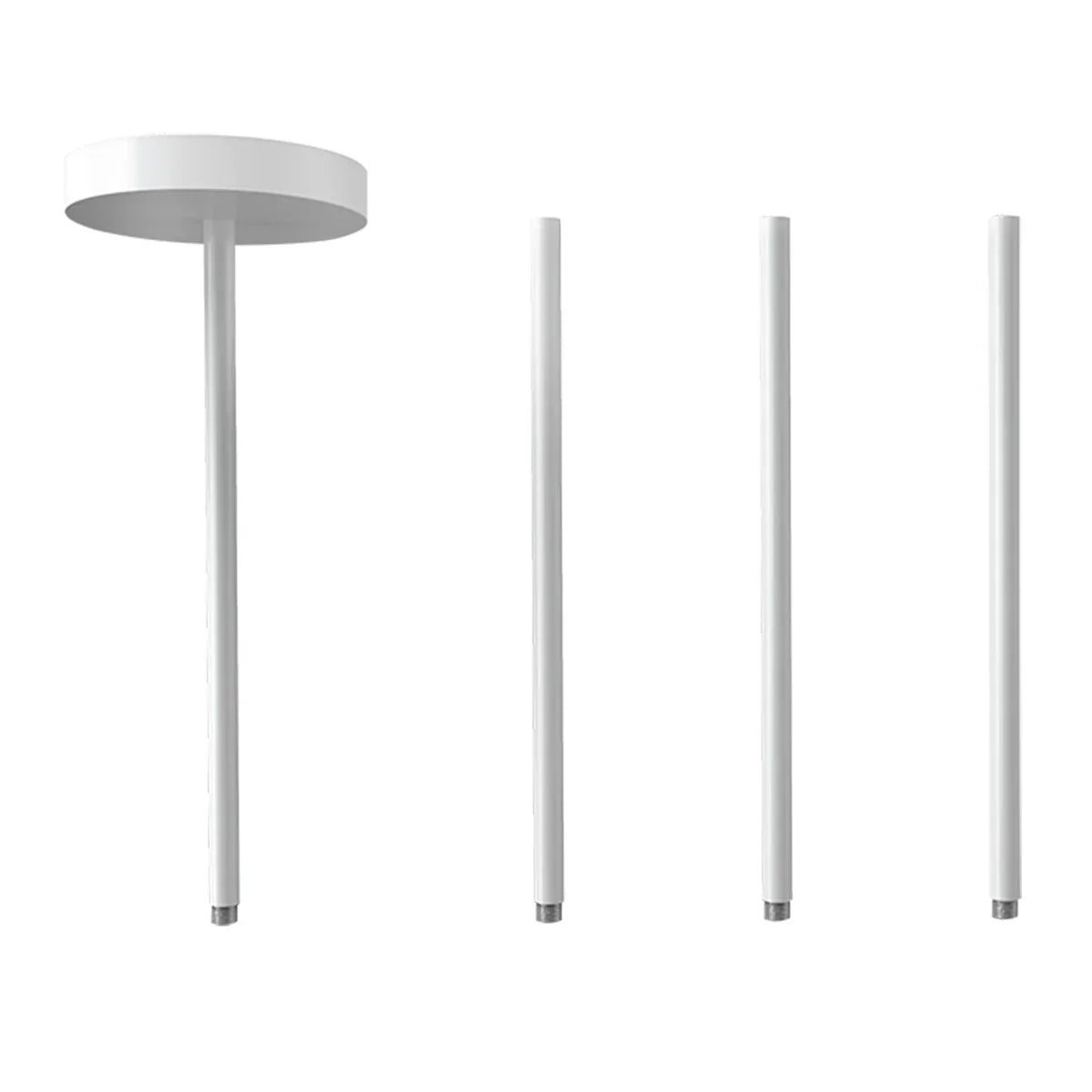 White Pendant Mount Accessory, 12" Linkable Stems and Base - Bees Lighting