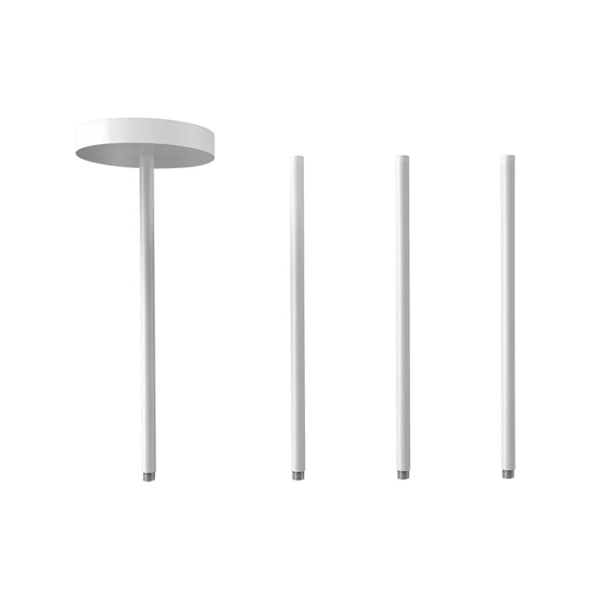 White Pendant Mount Accessory, 12" Linkable Stems and Base - Bees Lighting