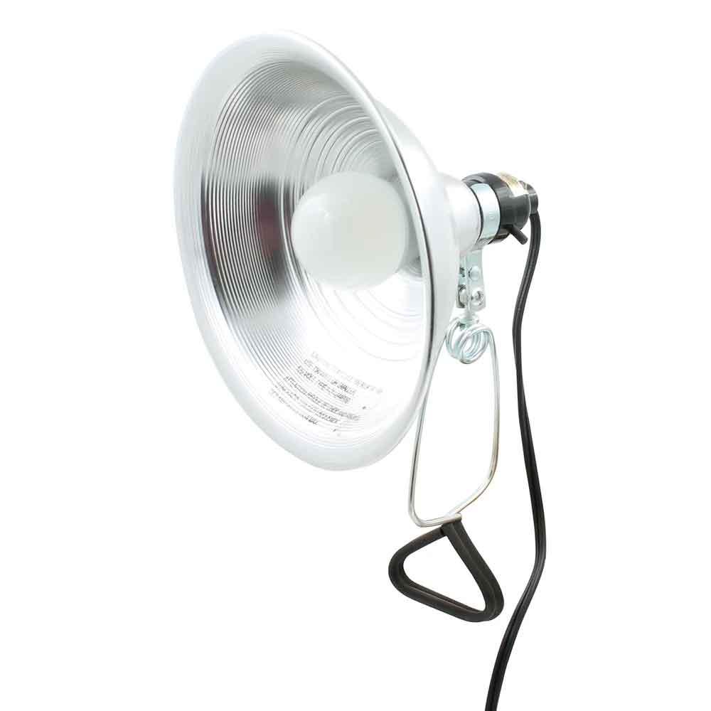 6ft Clamp Work Light With 8.5'' Aluminum Reflector up to 100-Watt E26 Socket, Bulb Not Included - Bees Lighting