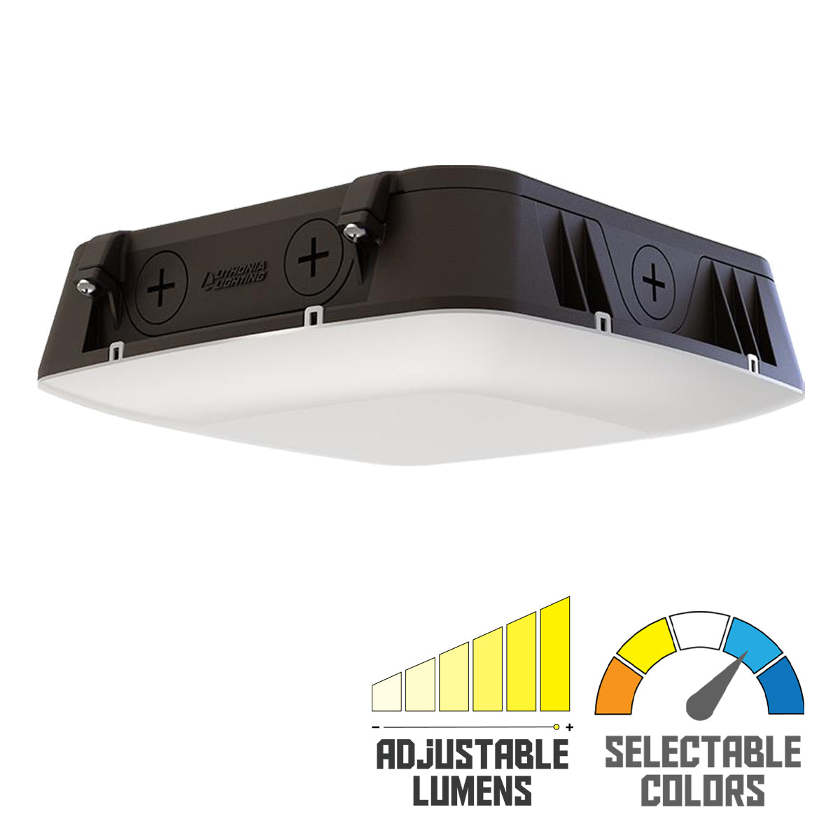 LED Standard Canopy Light, 10000 Switchable Lumens, 30K/40K/50K Selectable CCT, 120-347V