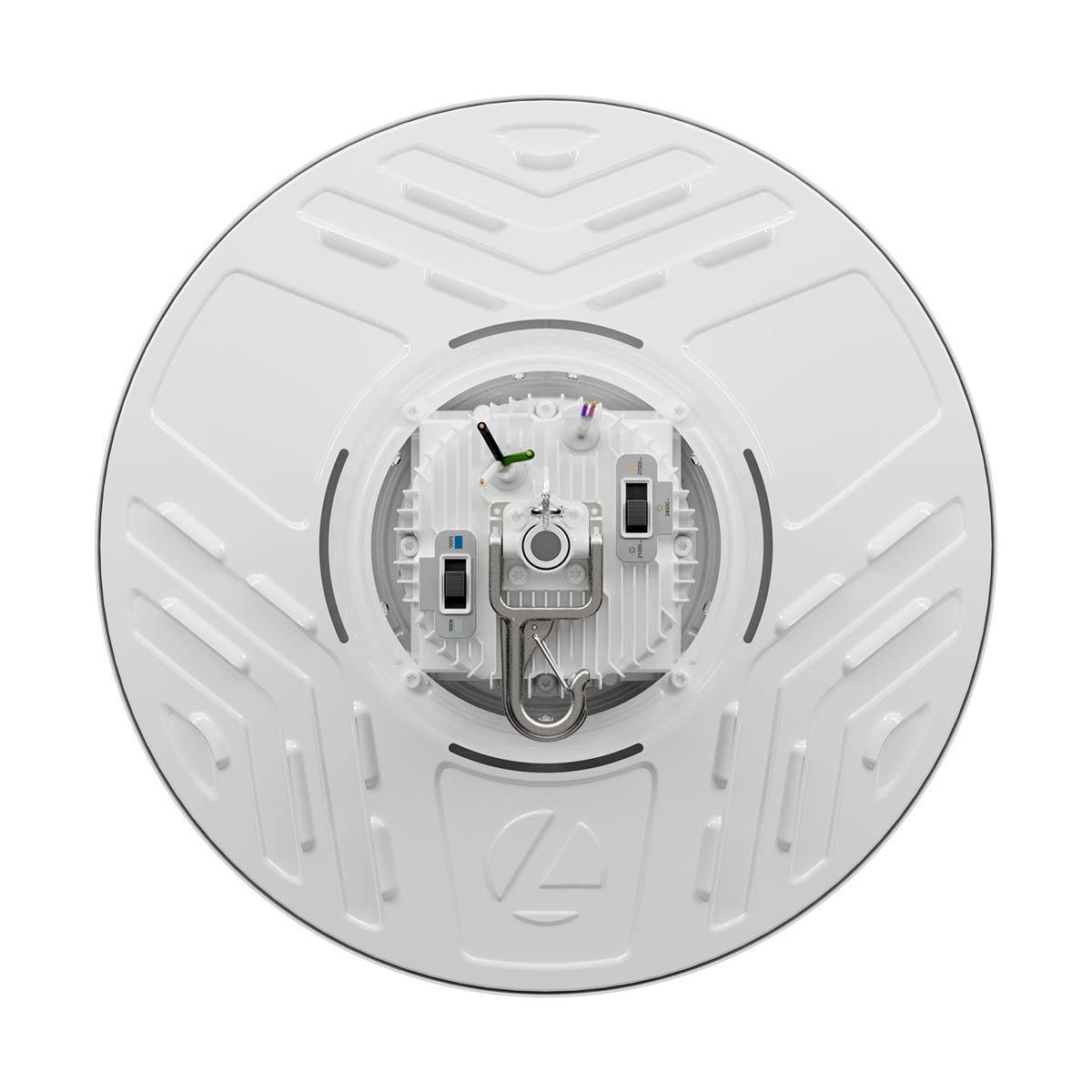 Compact Pro Industrial LED Round High Bay, Selectable 18000 Lumens, 4000K/5000K CCT, 120-347V, White - Bees Lighting
