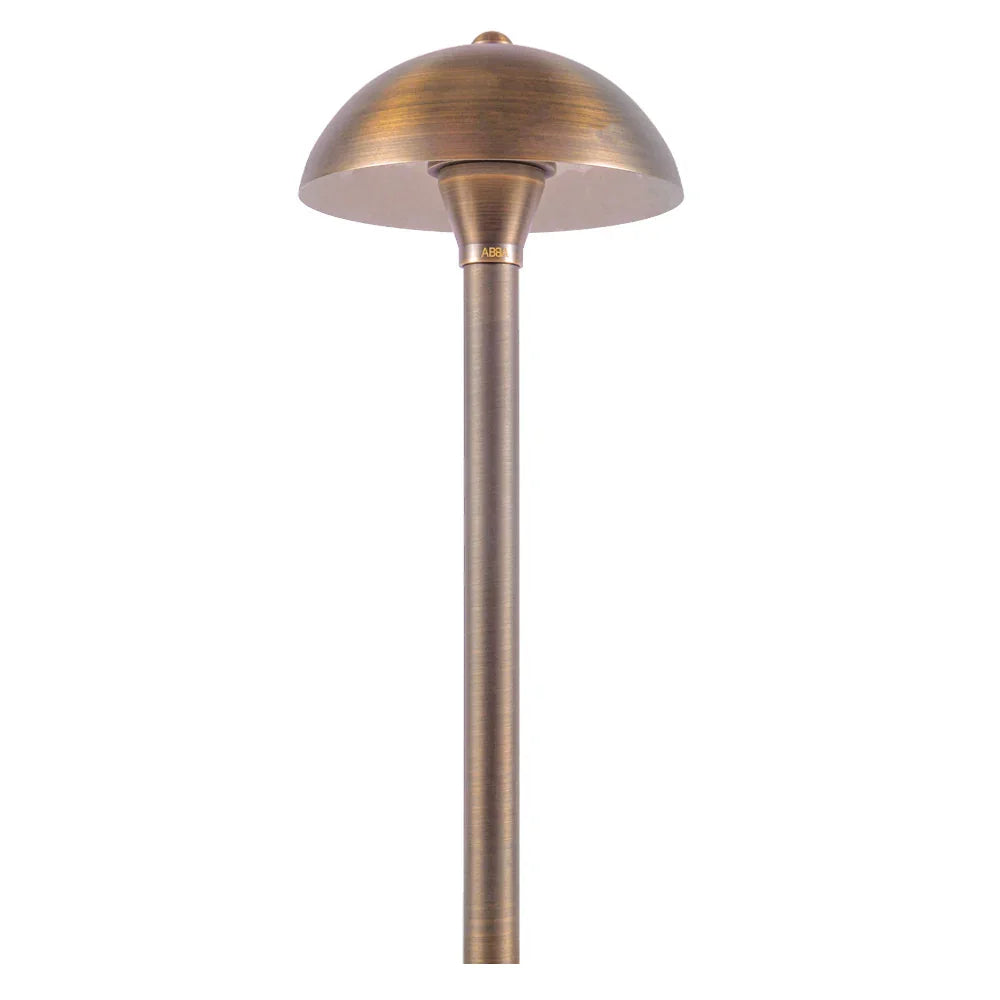 Globe LED Path Light, Natural Brass - Bees Lighting