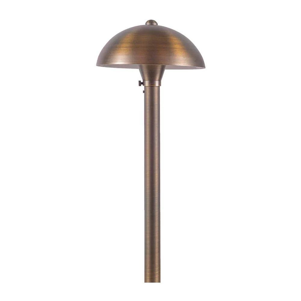 Globe LED Path Light, Natural Brass - Bees Lighting