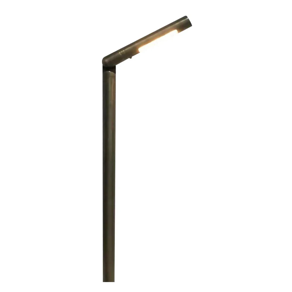 Adjustable L-Shaped LED Path Light, Brass - Bees Lighting