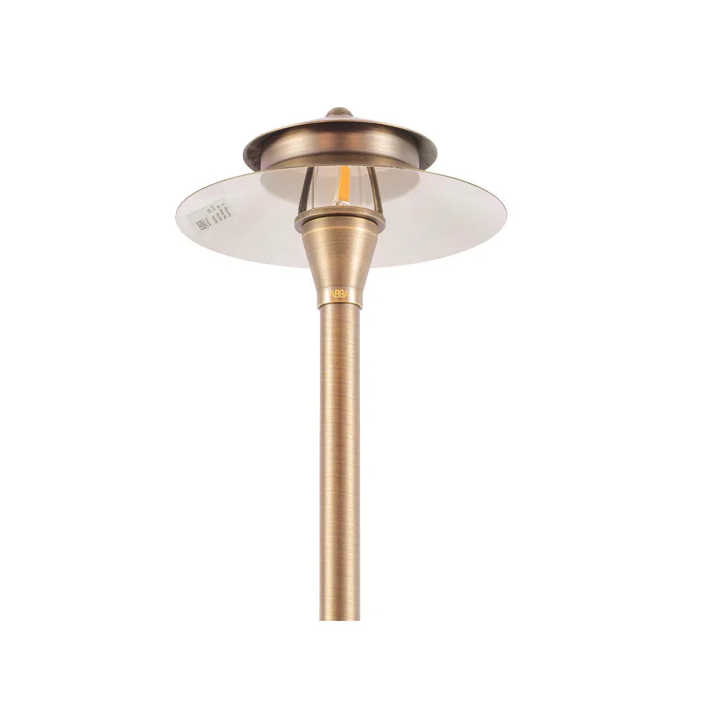 Two Tier LED Pagoda Path Light, Natural Brass - Bees Lighting