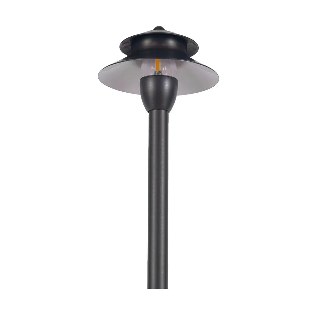 Pagoda Two Tier LED Path Light, Dark Brass - Bees Lighting