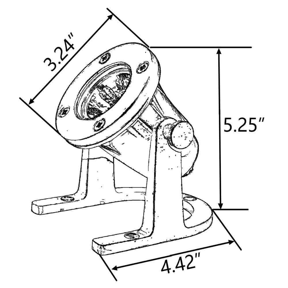 12V LED Landscape Underwater Accent Light Natural Brass - Bees Lighting