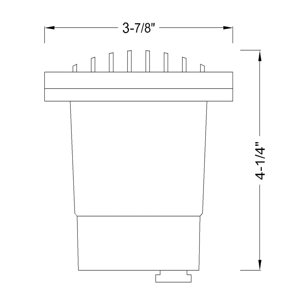 12V LED Landscape In-Ground Well Light Grill face Aluminum Black Finish - Bees Lighting