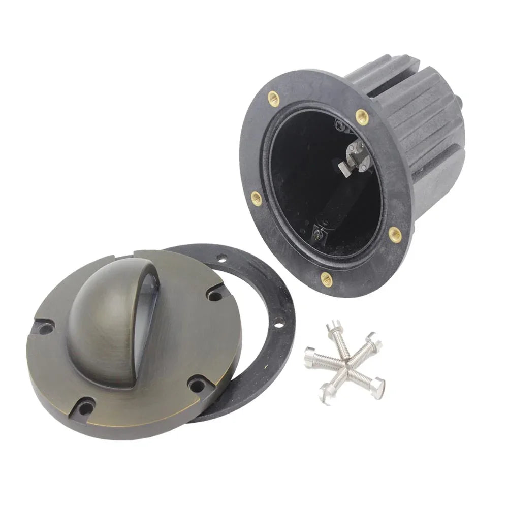 12V LED Landscape In-Ground Well Light Half Moon Head Brass - Bees Lighting