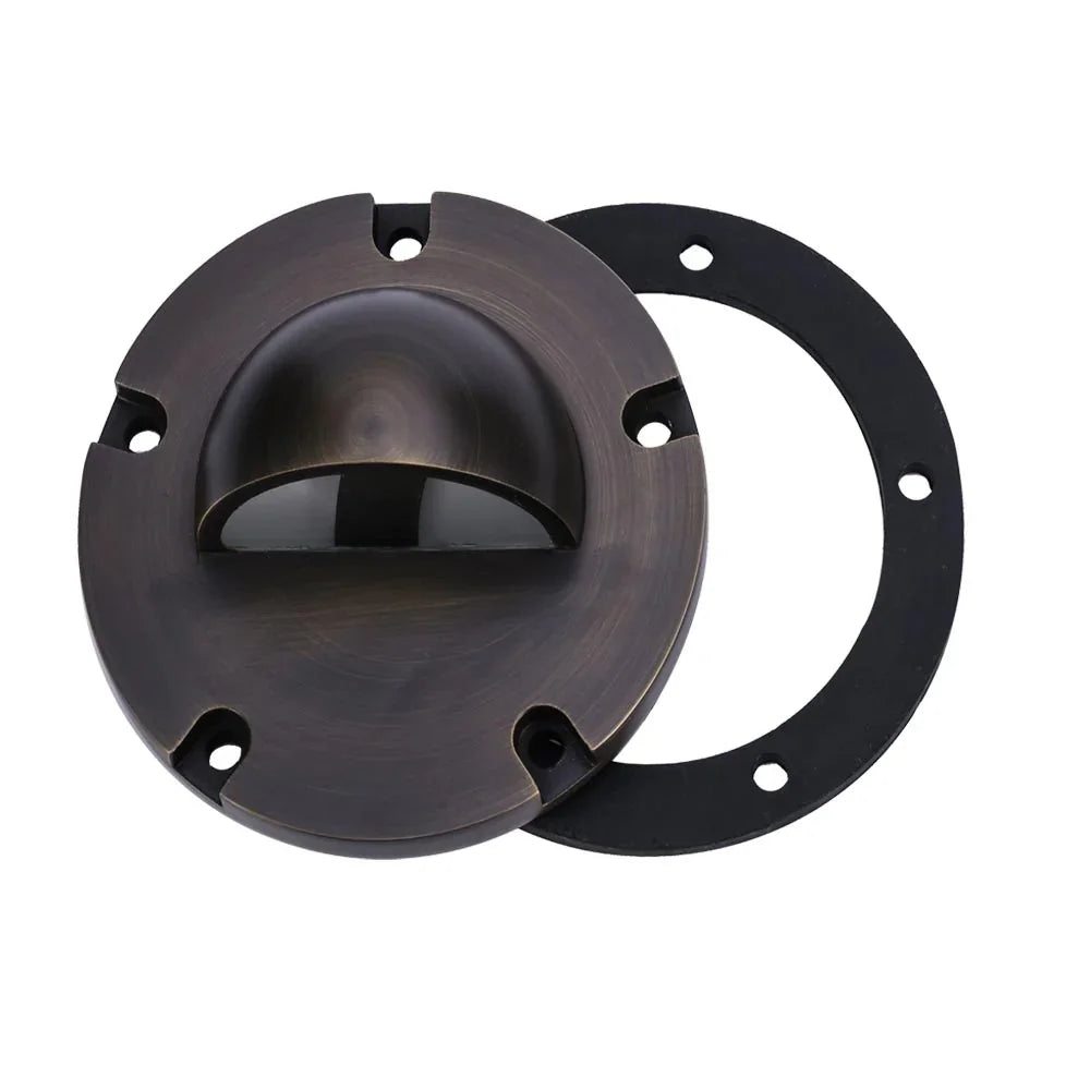 12V LED Landscape In-Ground Well Light Half Moon Head Brass - Bees Lighting