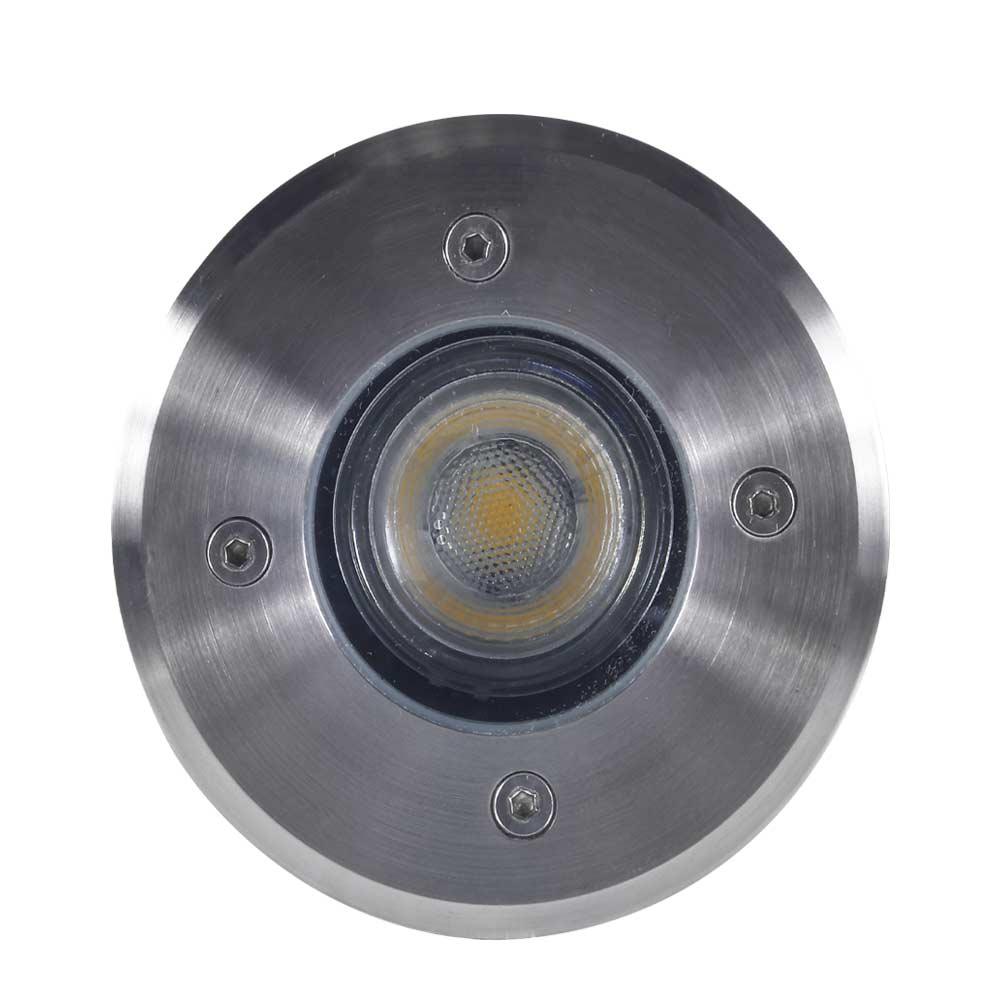12V LED Landscape In-Ground Well Light Round Flat Face Stainless Steel - Bees Lighting