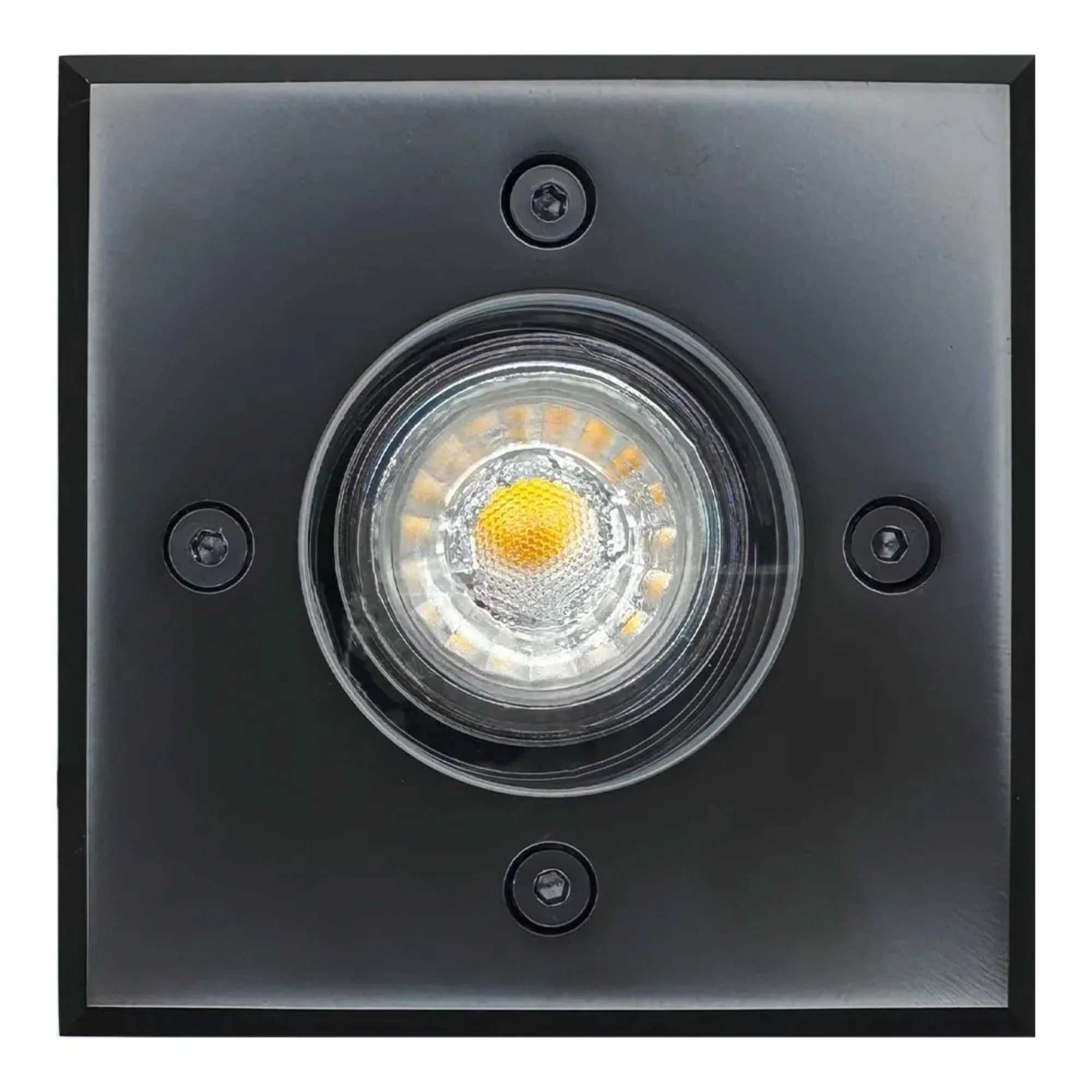 LED In-Ground Well Light Square Flat Face, Black - Bees Lighting