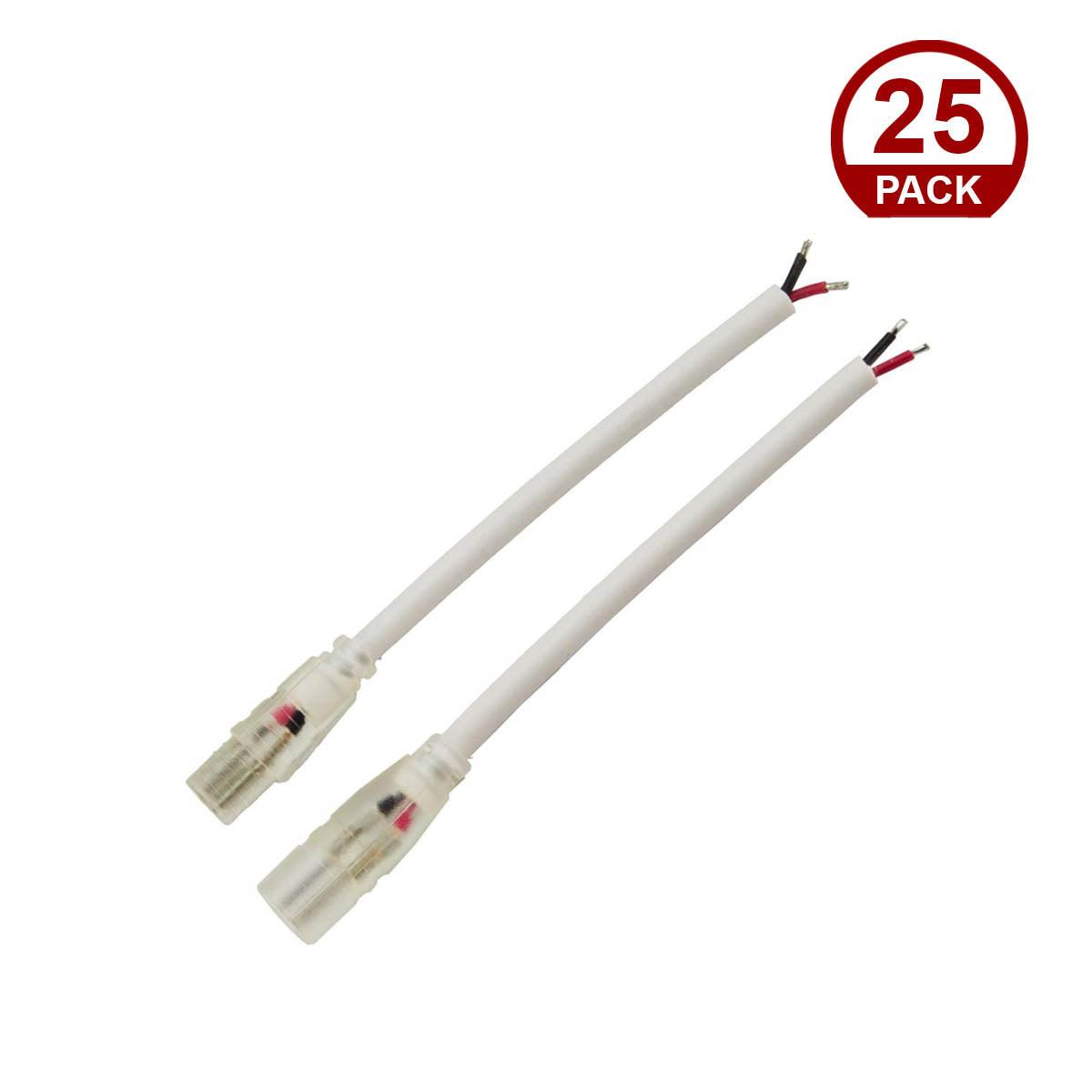 Wet Location Solder Connector Pairs, 10.5mm Plugs, Pack of 25 - Bees Lighting