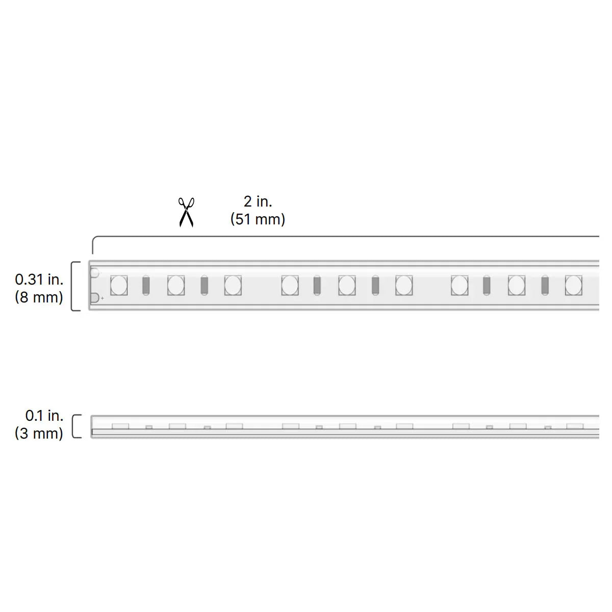 BLAZE Wet Location LED Strip Light, 16Ft Reel, 2700K, 209 Lm/Ft, 24V - Bees Lighting