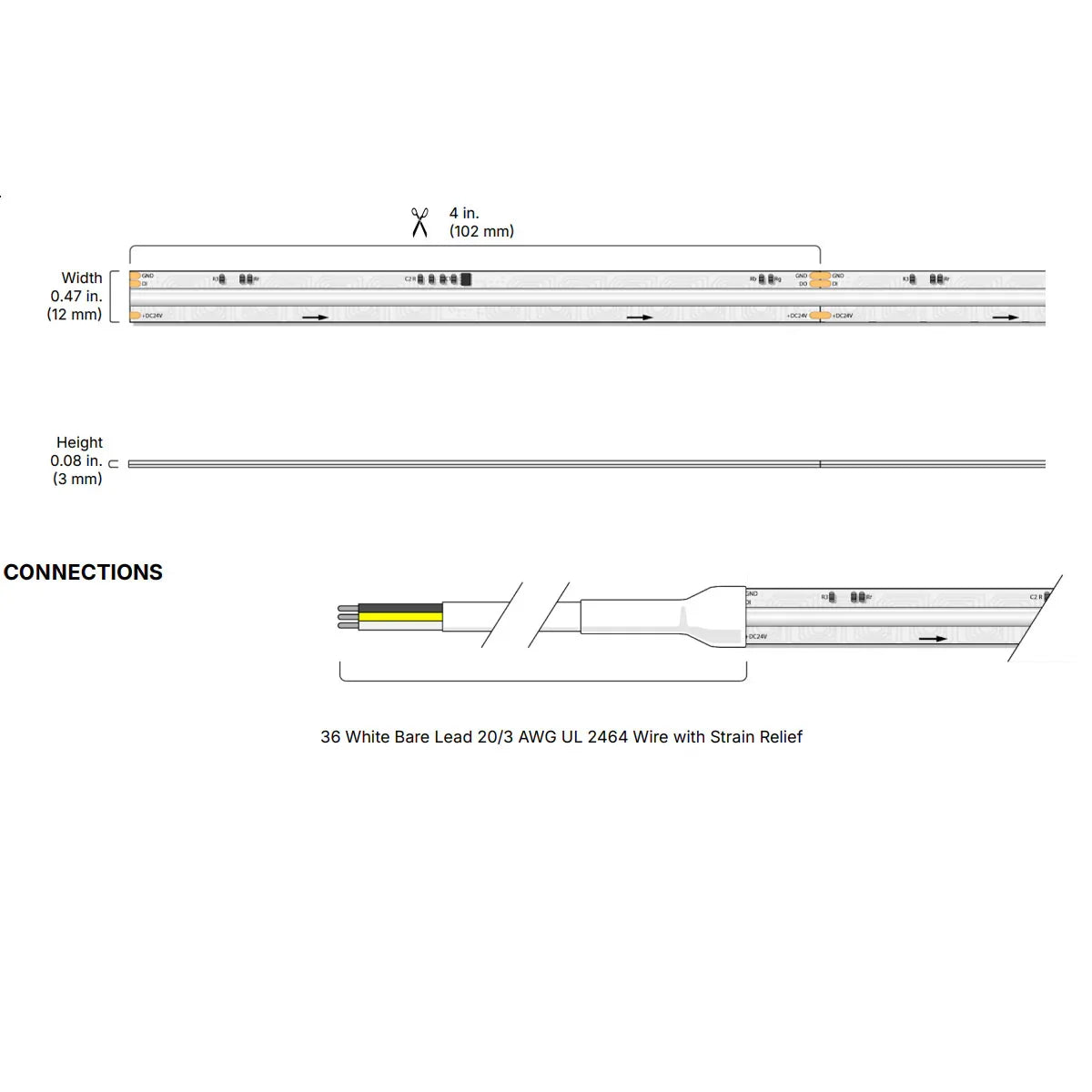Streamlite LED Strip Light, 16.4Ft Reel, Pixel RGBW, 255 Lm/Ft, 24V - Bees Lighting