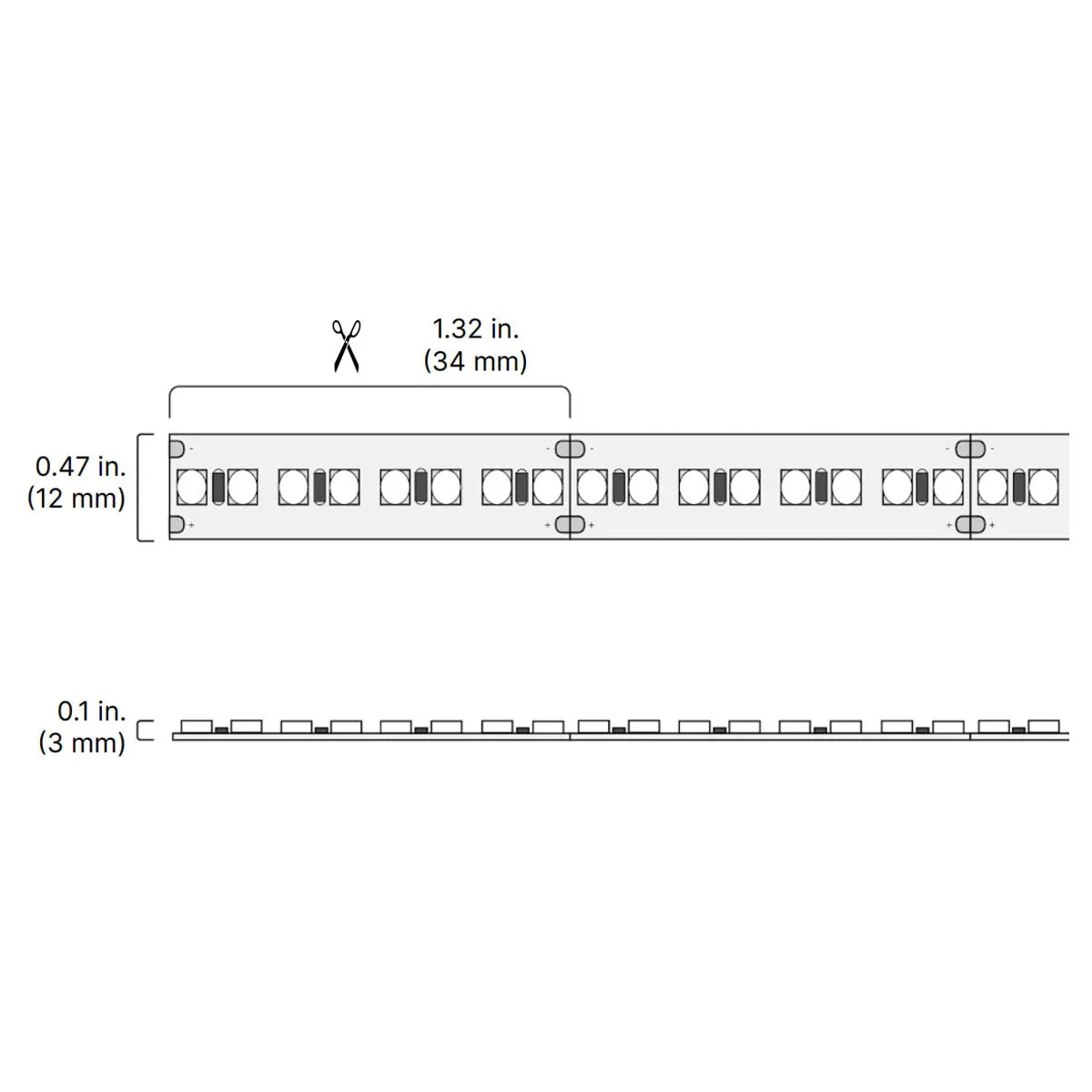 Valent X High Density LED Strip Light, 16Ft Reel, 5000K, 592 Lm/Ft, 24V - Bees Lighting
