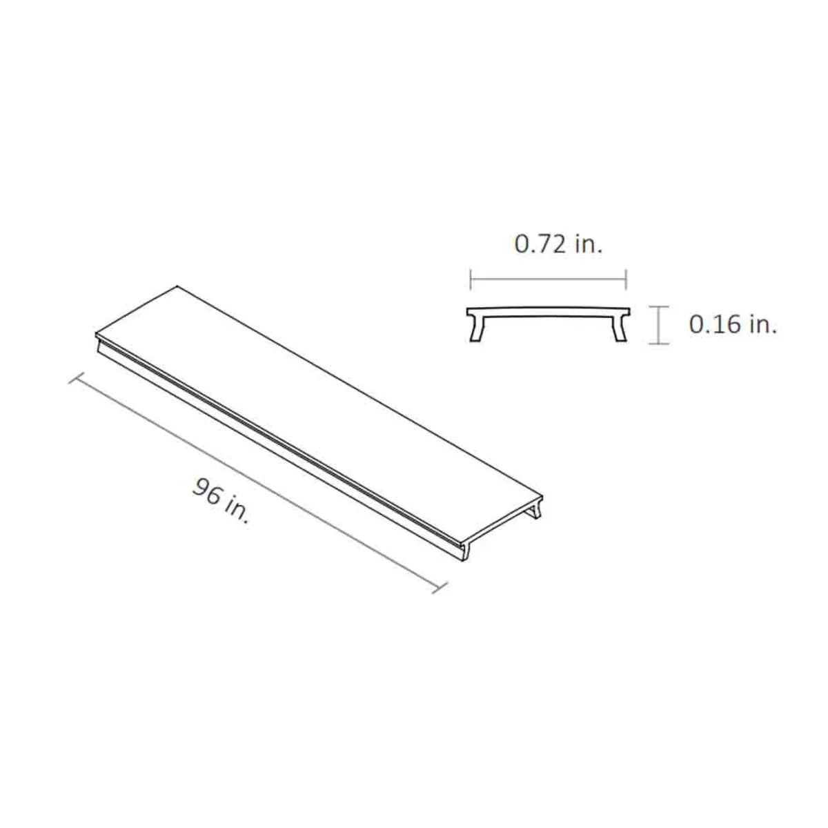 96in. Tape Light Frosted Channel Cover, Pack of 10 - Bees Lighting