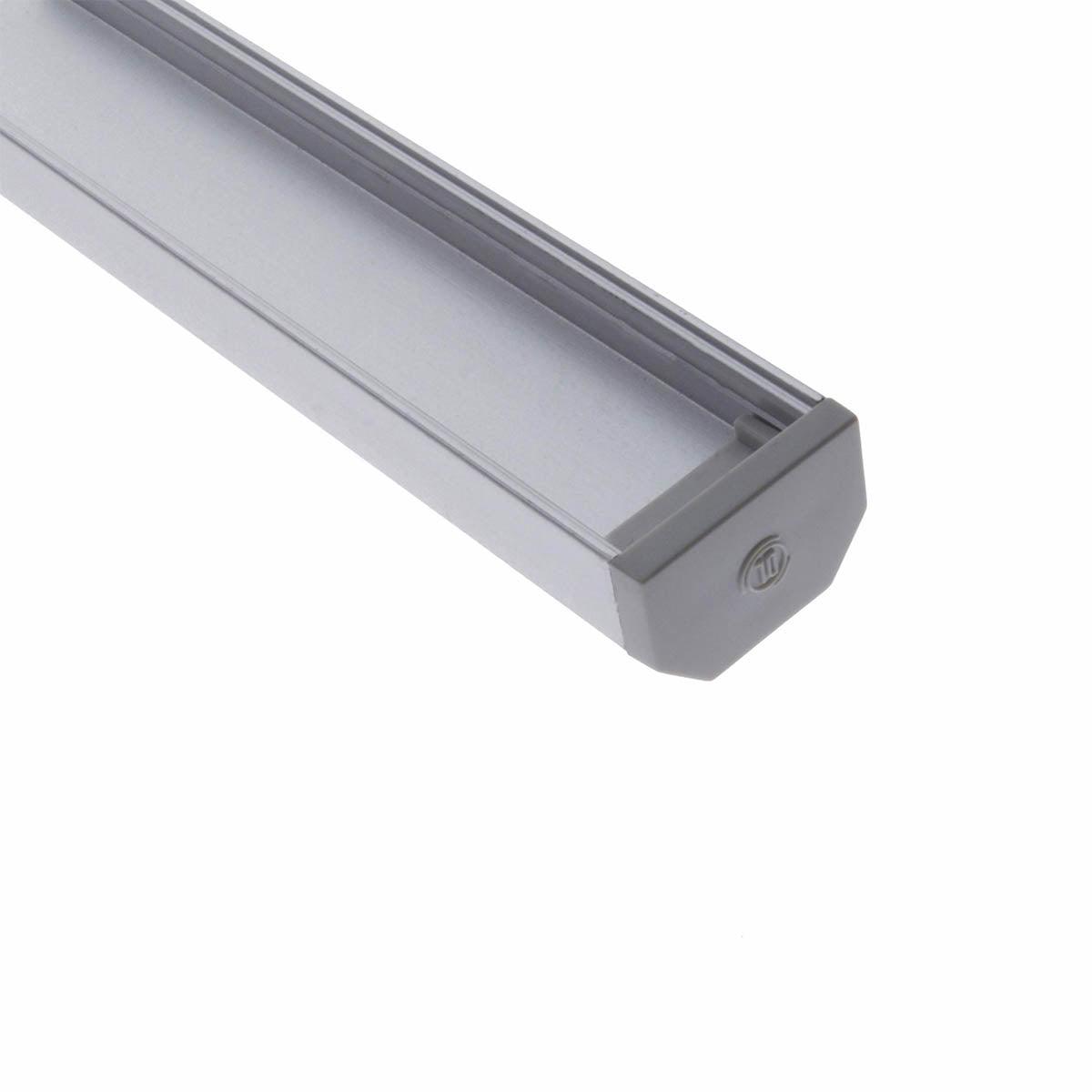 Chromapath Single End Cap Pair for Square Channels, Aluminum - Bees Lighting