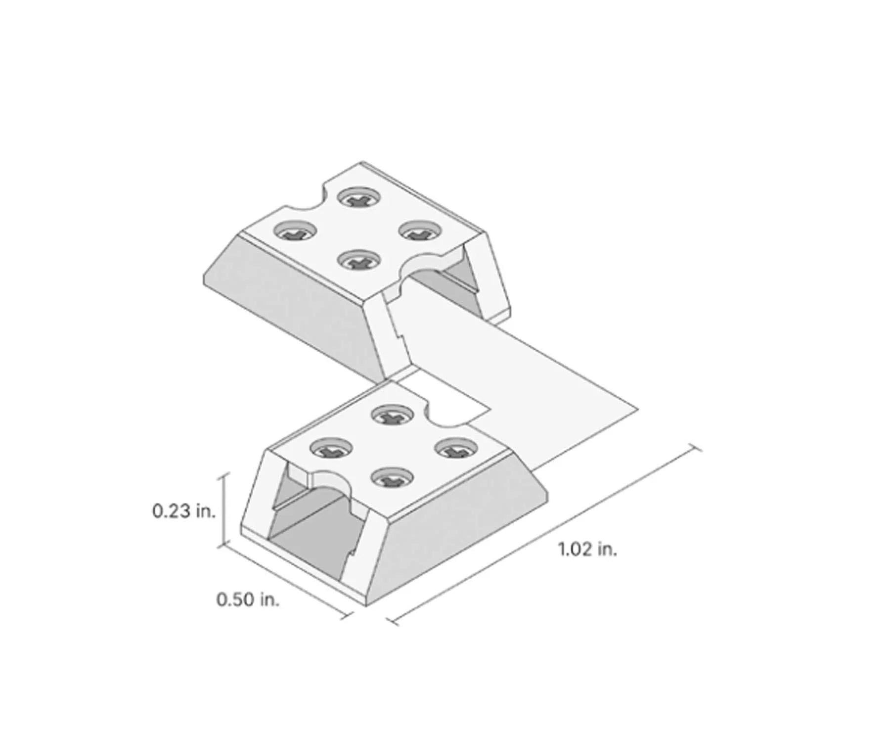 8mm Tape to Tape 90 Degree Terminal Block Connector - Bees Lighting