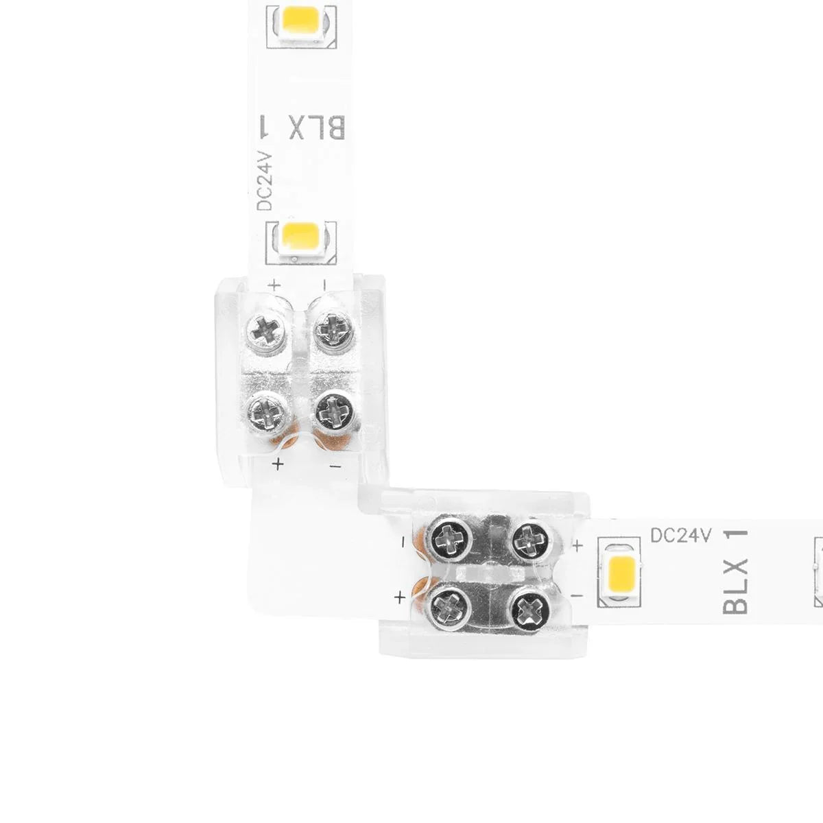 8mm Tape to Tape 90 Degree Terminal Block Connector, Pack of 5 - Bees Lighting