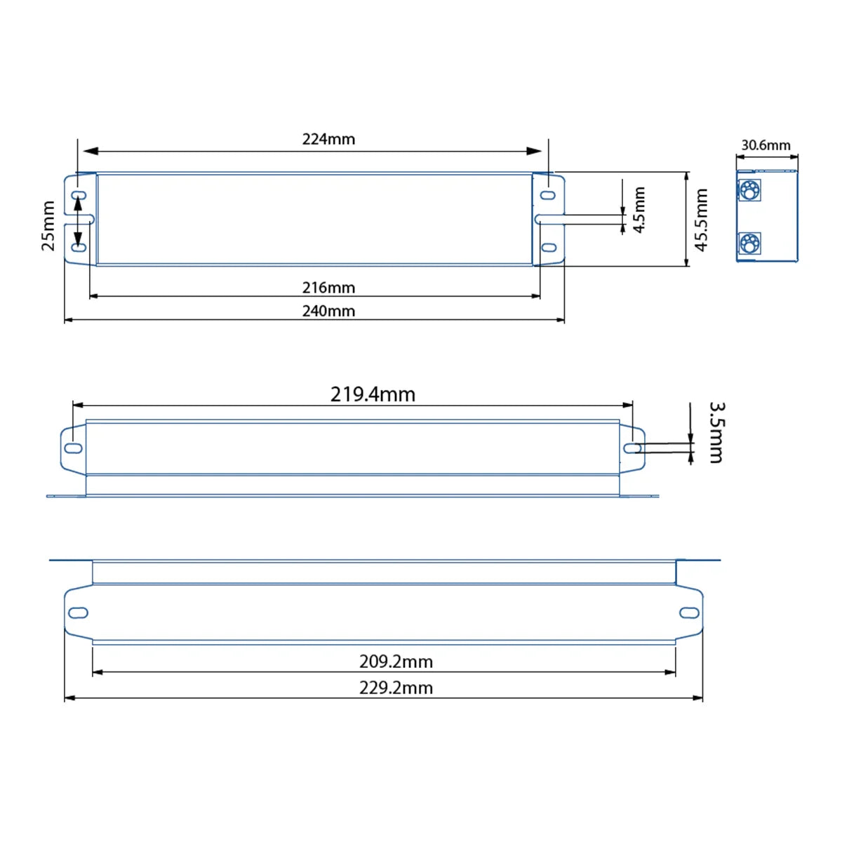 Emergency LED Driver, 8 Watts, Low Voltage Output - Bees Lighting