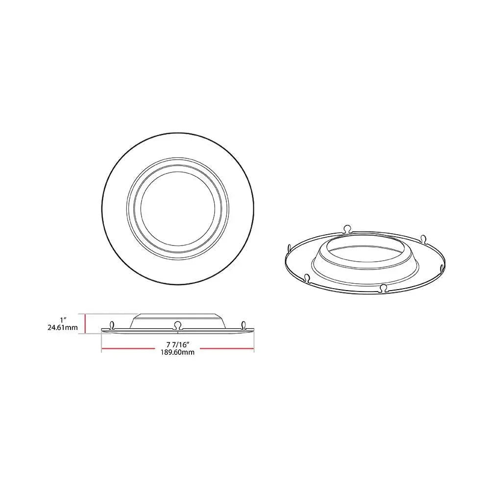 6" Round Trim Baffle Black Finish - Bees Lighting