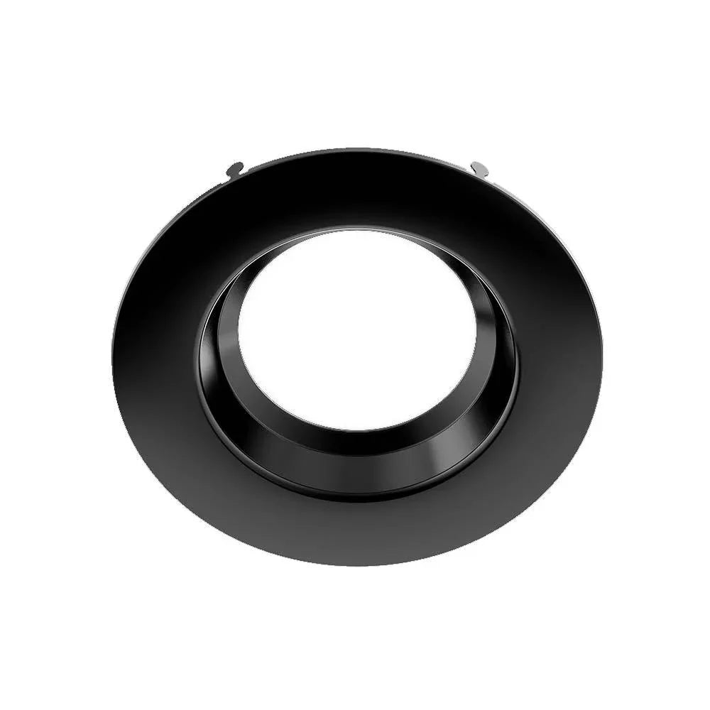 6" Round Trim Smooth Black Finish - Bees Lighting