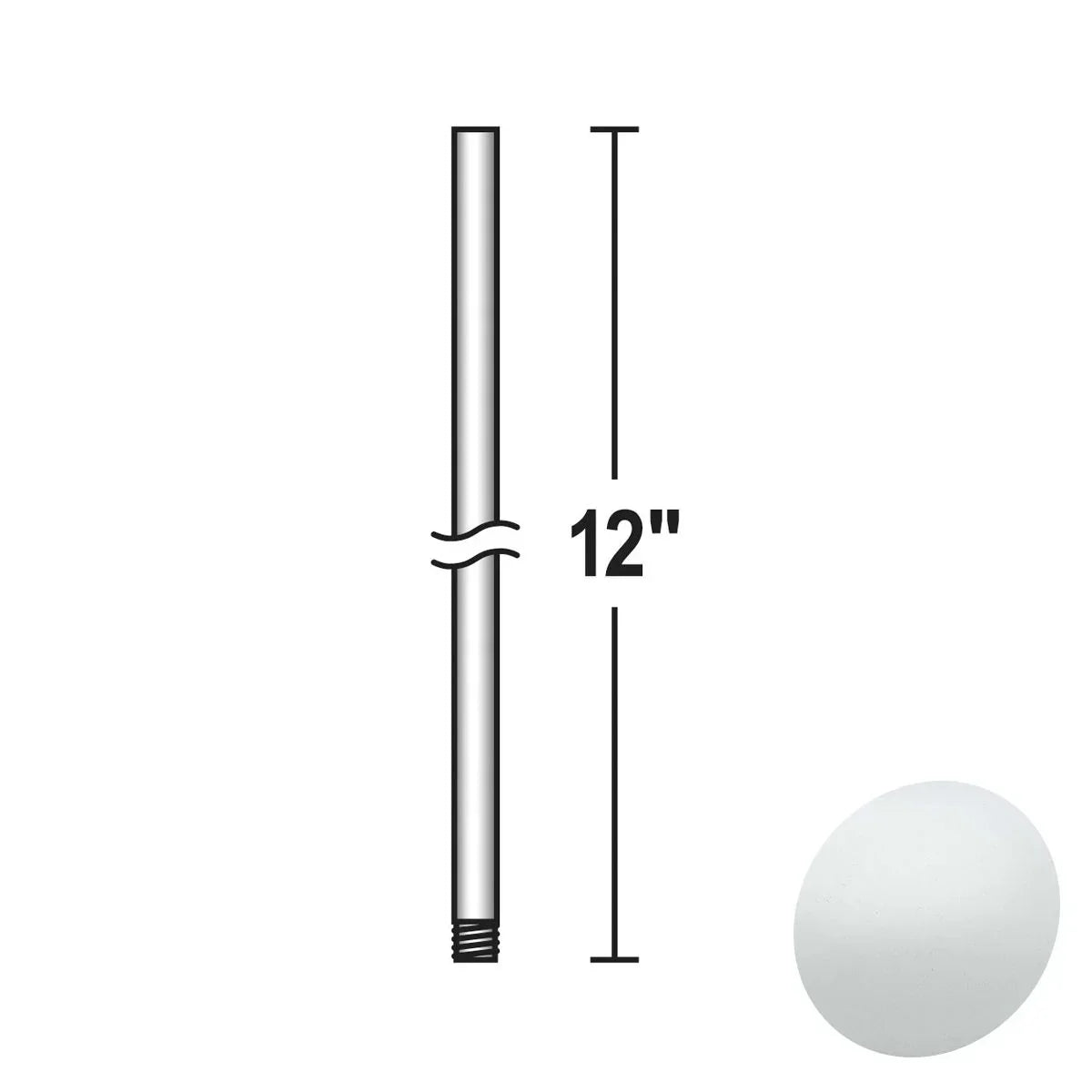 Minka Aire 12" Downrod White Finish - Bees Lighting