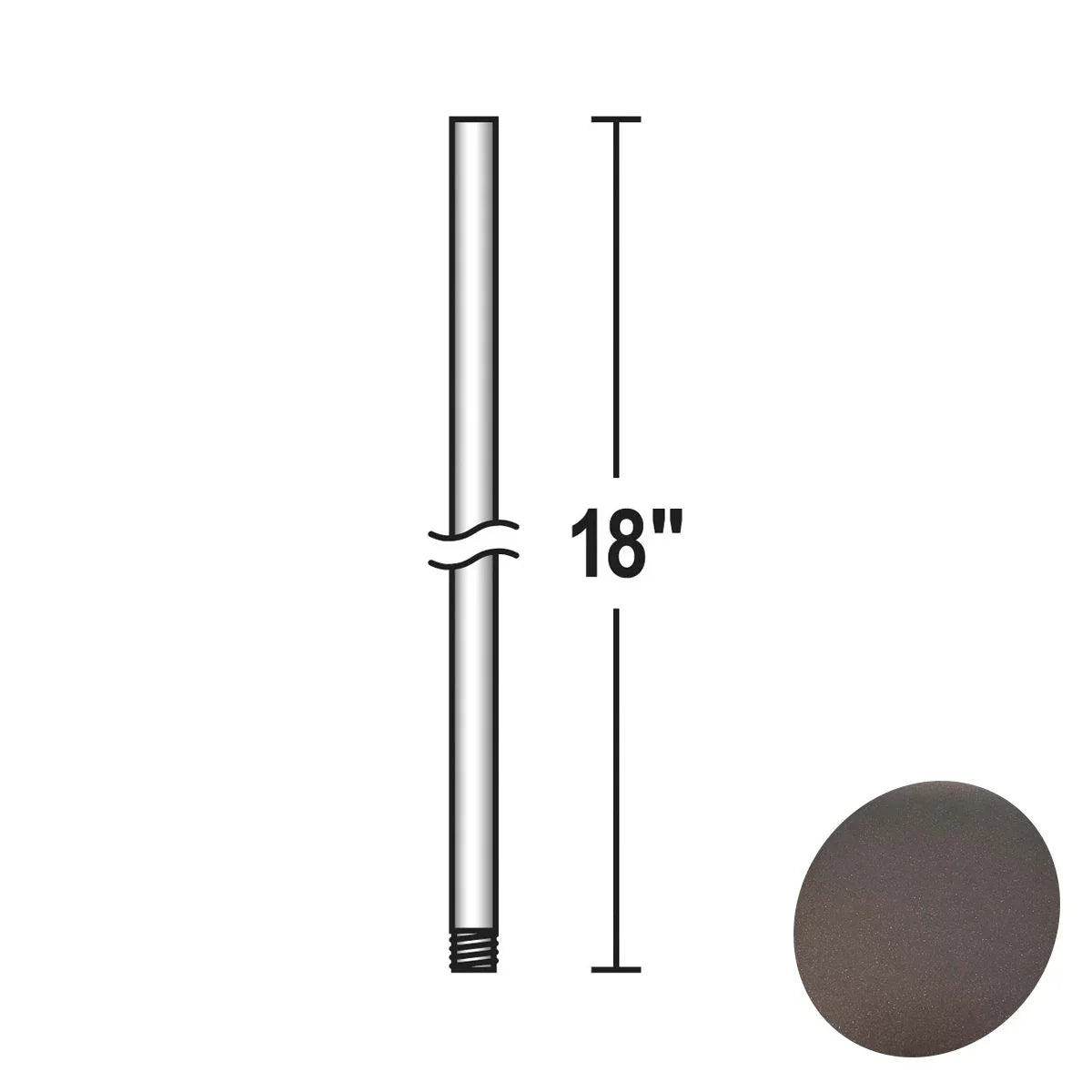 Minka Aire 18" Downrod Oil Rubbed Bronze Finish - Bees Lighting