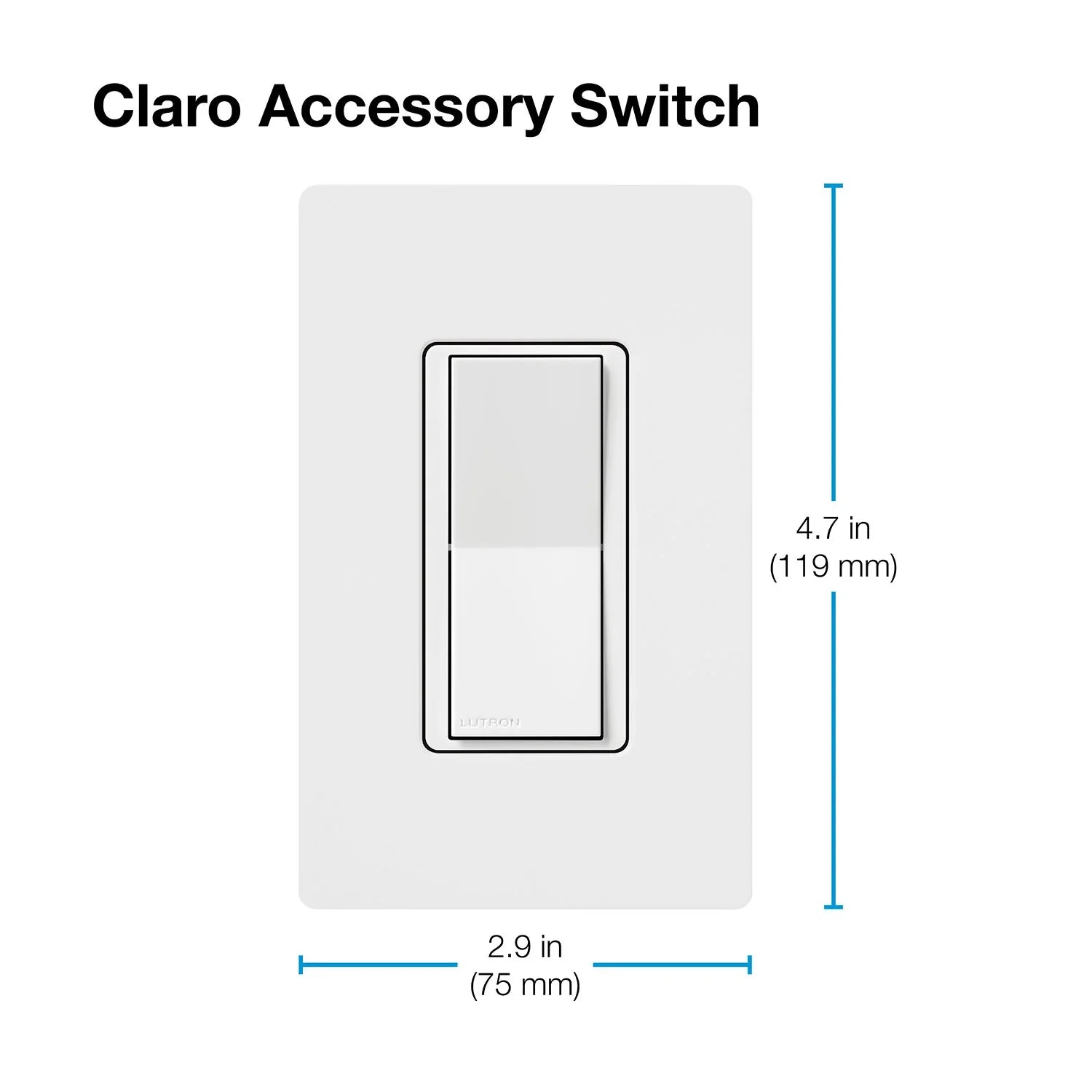 Caseta Claro Smart Accessory Switch, Not for Standalone Use, White - Bees Lighting