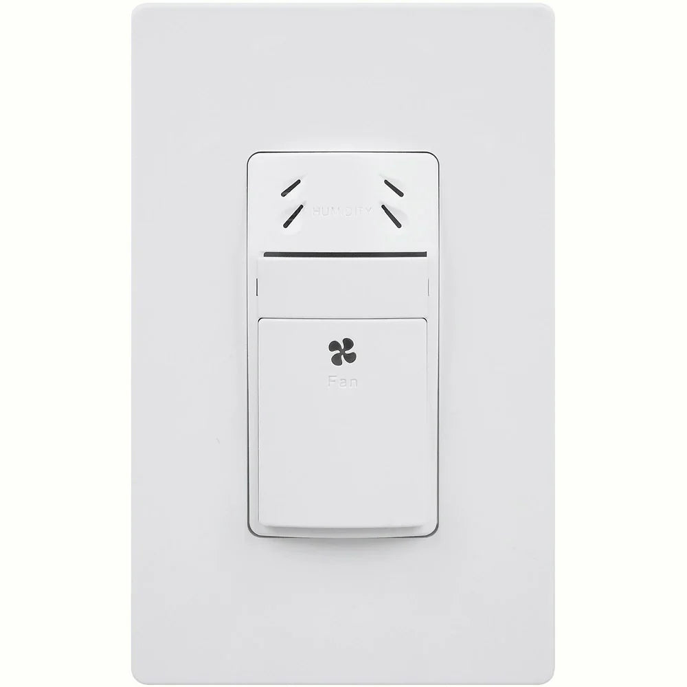 Humidity Sensor Wall Switch, Neutral Wire Required, Single Pole, White - Bees Lighting