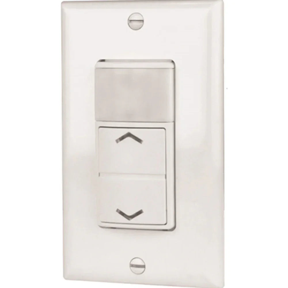 PIR 180° Occupancy|Vacancy Motion Sensor 0-10V Dimmer Switch, 800VA, 120-277V, White - Bees Lighting