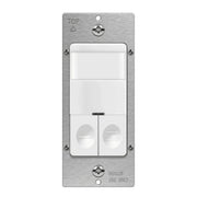 PIR 180° Occupancy|Vacancy Motion Sensor Switch, Dual Relay, 6A, 120-277V, White - Bees Lighting